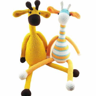 হস্তনির্মিত Crochet পুতুল বুনন বেবী জিরাফ কাস্টমাইজড পাইকারি
