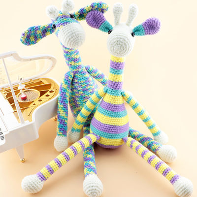 হস্তনির্মিত Crochet পুতুল বুনন বেবী জিরাফ কাস্টমাইজড পাইকারি